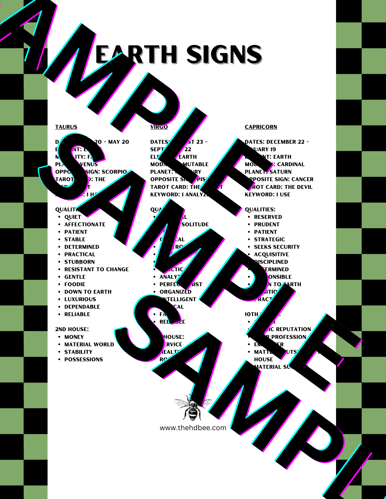Earth Signs Quickie Guide – The Blue Haired Texan
